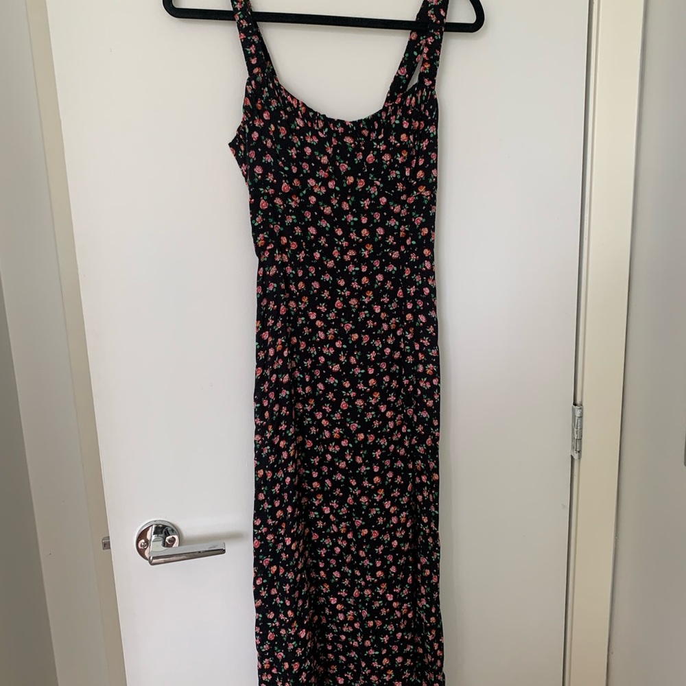 Zara Floral Printed Dress With Side Slit | Size Small | Summer Dress